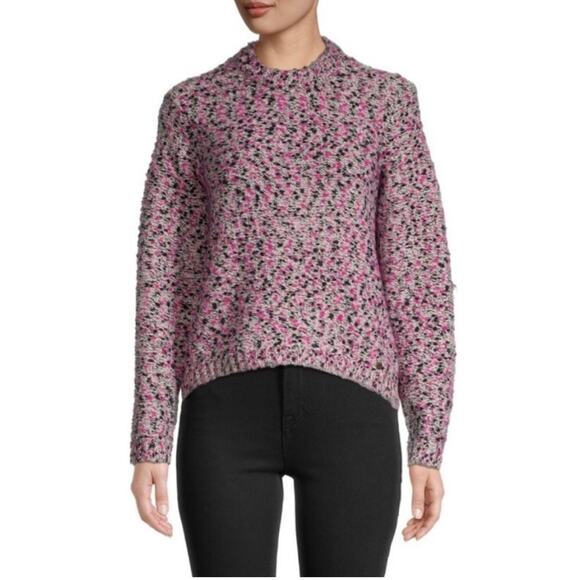 Ted Baker London Bbetsy pink black white cropped wool sweater size 5 or 14 NWT - Picture 2 of 15